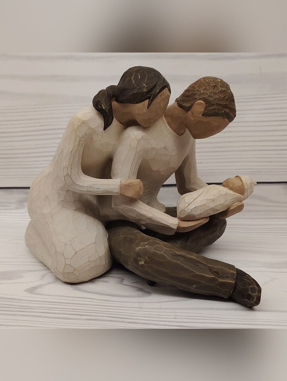 Willow Tree Family Embrace in Cream and Brown